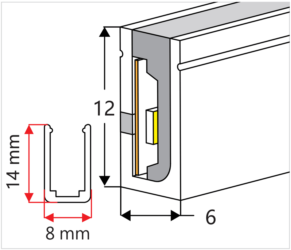 0612 side bend led neon light